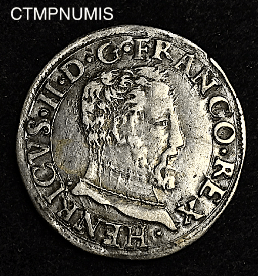 ,1/2,TESTON,ARGENT,HENRI,II,1558,TOULOUSE,