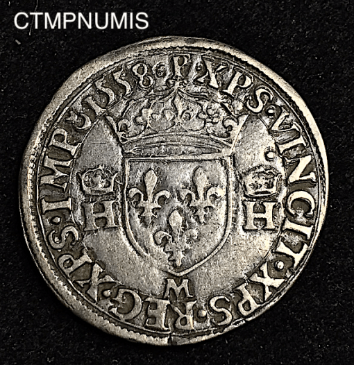 ,1/2,TESTON,ARGENT,HENRI,II,1558,TOULOUSE,