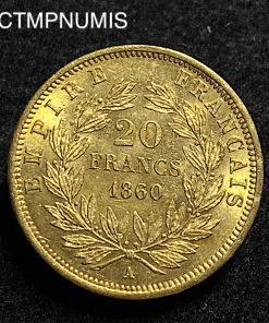 ,MONNAIE,EMPIRE,20,FRANCS,OR,NAPOLEON,1860,