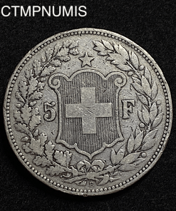 ,MONNAIE,SUISSE,5,FRANCS,ARGENT,1888,