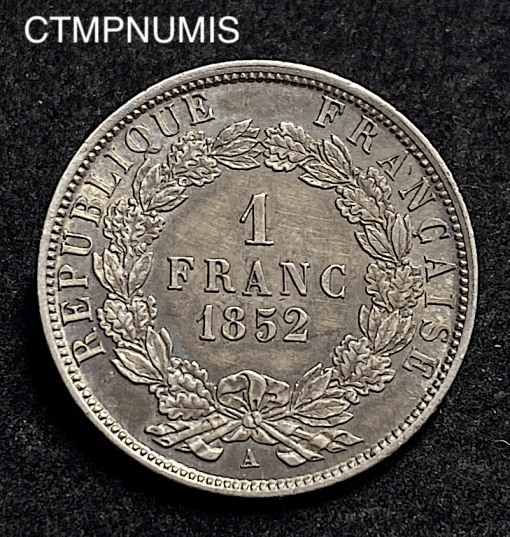 ,MONNAIE,1,FRANC,ARGENT,NAPOLEON,1852,