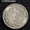 ,MONNAIE,1/2,FRANC,LOUIS,PHILIPPE,1840,SPL,