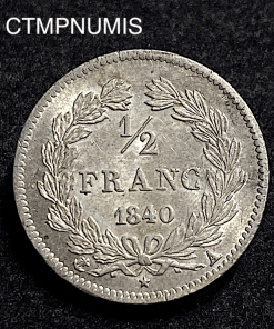 ,MONNAIE,1/2,FRANC,LOUIS,PHILIPPE,1840,SPL,