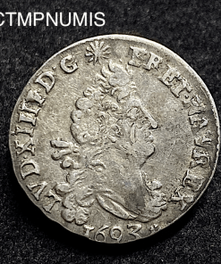 ,MONNAIE,ROYALE,LOUIS,XIV,4,SOLS,2,L,1693,M,TOULOUSE,