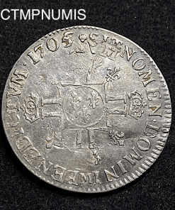 ,MONNAIE,ROYALE,LOUIS,XIV,1/4,ECU,1705,TOULOUSE,