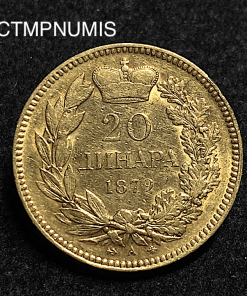 ,MONNAIE,SERBIE,20,DINARA,OR,1879,