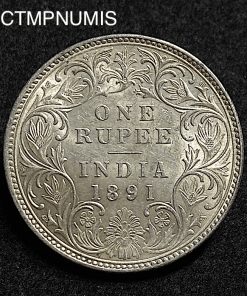 ,MONNAIE,INDE,BRITANIQUE,1,RUPEE,1891,