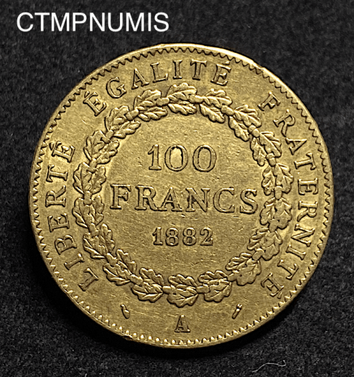 ,MONNAIE,100,FRANCS,OR,GENIE,1882,