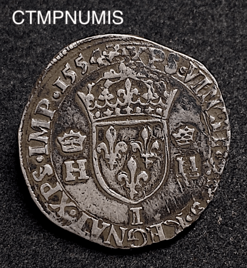 ,MONNAIE,TESTON,HENRI,II,1554,I,LIMOGES,