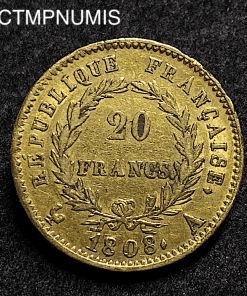 ,MONNAIE,20,FRANCS,OR,NAPOLEON,1808,