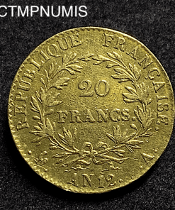 ,MONNAIE,CONSULAT,20,FRANCS,OR,NAPOLEON,AN,12,