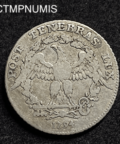 ,MONNAIE,SUISSE,15,SOLS,ARGENT,GENEVE,1794,