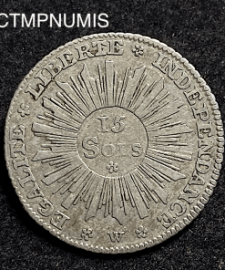 ,MONNAIE,SUISSE,15,SOLS,ARGENT,GENEVE,1794,