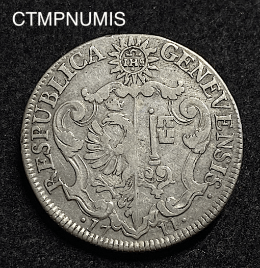 ,MONNAIE,SUISSE,21,SOLS,GENEVE,1711,