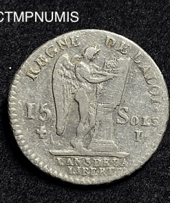 ,MONNAIE,CONSTITUTION,15,SOLS,LOUIS,XVI,1791,LIMOGES,