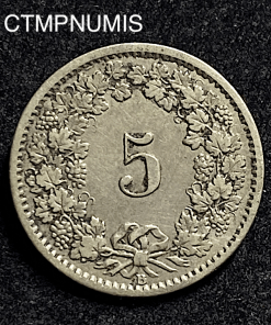 ,MONNAIE,SUISSE,5,RAPPEN,CENTIMES,1877,BERNE,