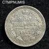 ,MONNAIE,RUSSIE,5,KOPECK,ARGENT,1861,