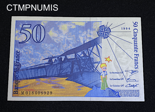 ,BILLET,50,FRANCS,SAINT,EXUPERY,1994,NEUF,