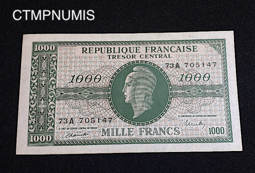 ,BILLET,FRANCE,1000,FRANCS,TRESOR,1945,