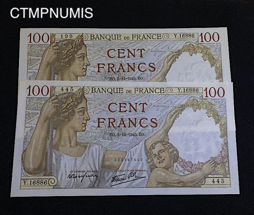 ,BILLET,100,FRANCS,SULLY,1940,NEUF,