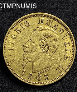 ,MONNAIE,10,LIRE,OR,1863,TURIN,