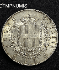 ,MONNAIE,ITALIE,5,LIRE,ARGENT,1875,MILAN,