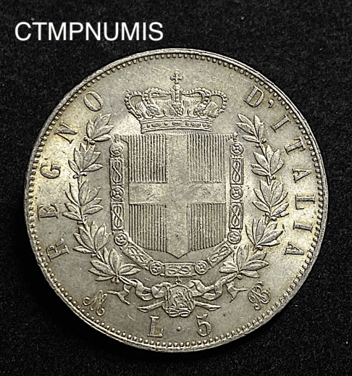 ,MONNAIE,ITALIE,5,LIRE,ARGENT,1875,MILAN,