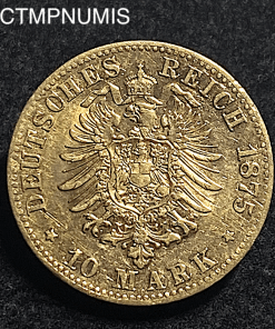 ,MONNAIE,WURTTEMBERG,10,MARK,OR,1875,