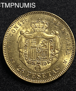 ,MONNAIE,ESPAGNE,25,PESETAS,OR,1879,