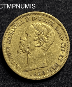 ,MONNAIE,ITALIE,20,LIRE,OR,1852,GENES,