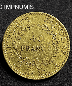 ,MONNAIE,CONSULAT,40,FRANCS,OR,BONAPARTE,AN,XI,