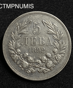 ,MONNAIE,BULGARIE,5,LEVA,ARGENT,1892,