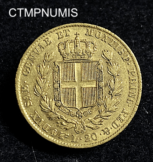 ,MONNAIE,ITALIE,20,LIRE,OR,1839,TURIN,