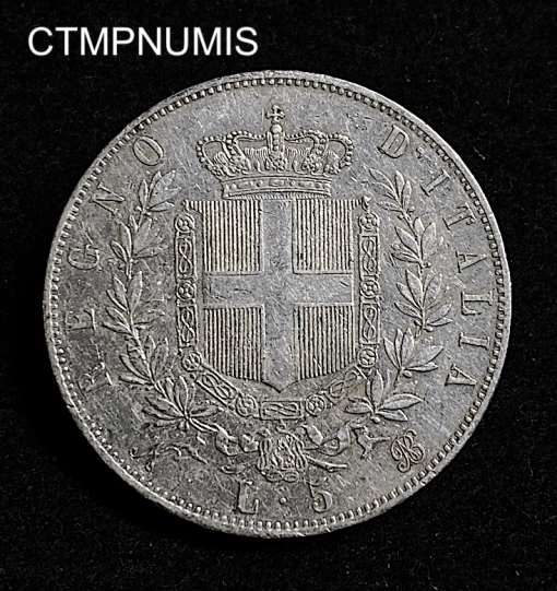 ,MONNAIE,ITALIE,5,LIRE,ARGENT,1864,NAPLES,