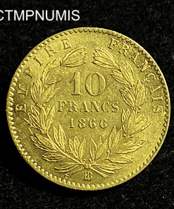 ,10,FRANCS,OR,NAPOLEON,1866,BB,STRASBOURG,