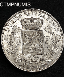 ,MONNAIE,BELGIQUE,5,FRANCS,ARGENT,1870,