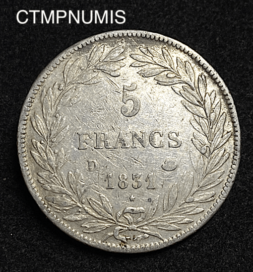 ,5,FRANCS,ARGENT,1831,D,LYON,