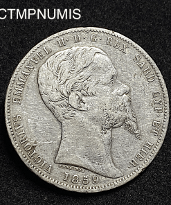 ,MONNAIE,ITALIE,5,LIRE,ARGENT,1859,GENES,