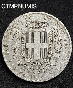 ,MONNAIE,ITALIE,5,LIRE,ARGENT,1859,GENES,