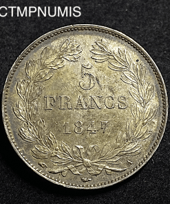 ,MONNAIE,5,FRANCS,ARGENT,LOUIS,PHILIPPE,1847,