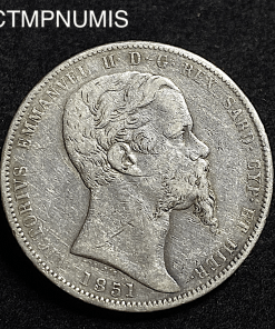 ,MONNAIE,ITALIE,5,LIRE,ARGENT,1851,TURIN,