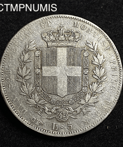 ,MONNAIE,ITALIE,5,LIRE,ARGENT,1851,TURIN,