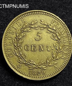 ,COLONIE,FRANCAISE,5,CENTIMES,1829,CHARLES,X,