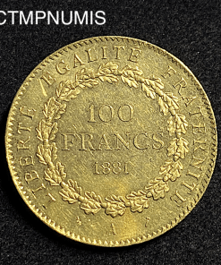 ,MONNAIE,100,FRANCS,OR,GENIE,1881,