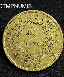 ,MONNAIE,40,FRANCS,OR,NAPOLEON,1810,W,LILLE,