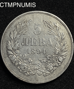 ,MONNAIE,BULGARIE,5,LEVA,ARGENT,1894,