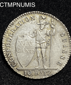 ,MONNAIE,SUISSE,10,BATZEN,ARGENT,VAUD,1811,