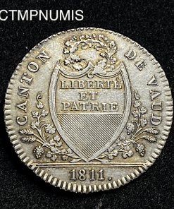 ,MONNAIE,SUISSE,10,BATZEN,ARGENT,VAUD,1811,