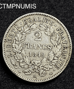 ,MONNAIE,2,FRANCS,ARGENT,CERES,1849,