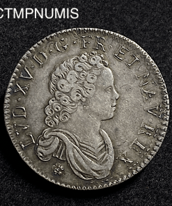 ,MONNAIE,1/2,ECU,VERTUGADIN,LOUIS,XV,1716,LYON,